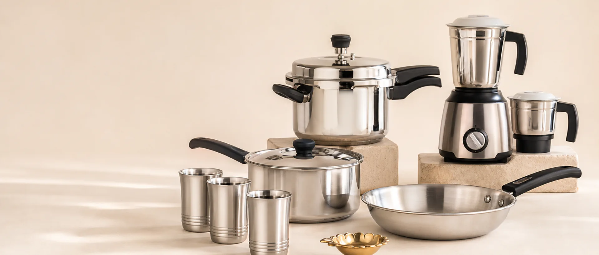 A selection of Mithila cookware and household products