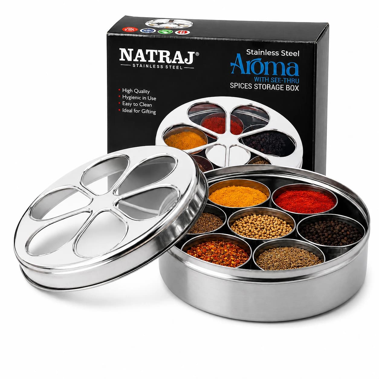 Natraj Aroma Masala Dabba See Thru Small